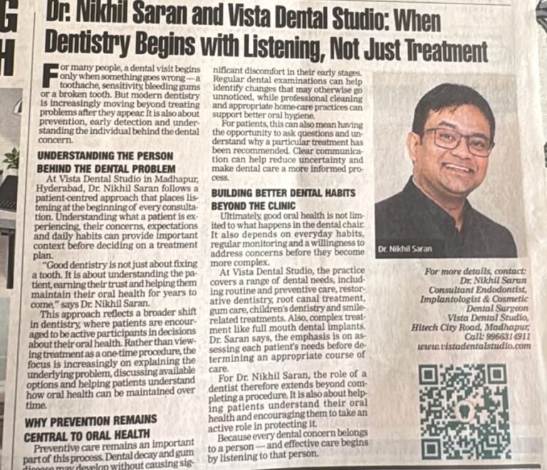 Dr Nikhil Saran TOI feature